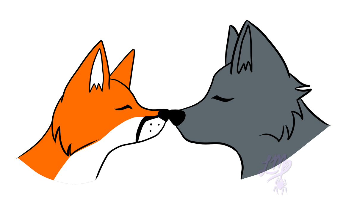 Fox and Wolf - Sticker