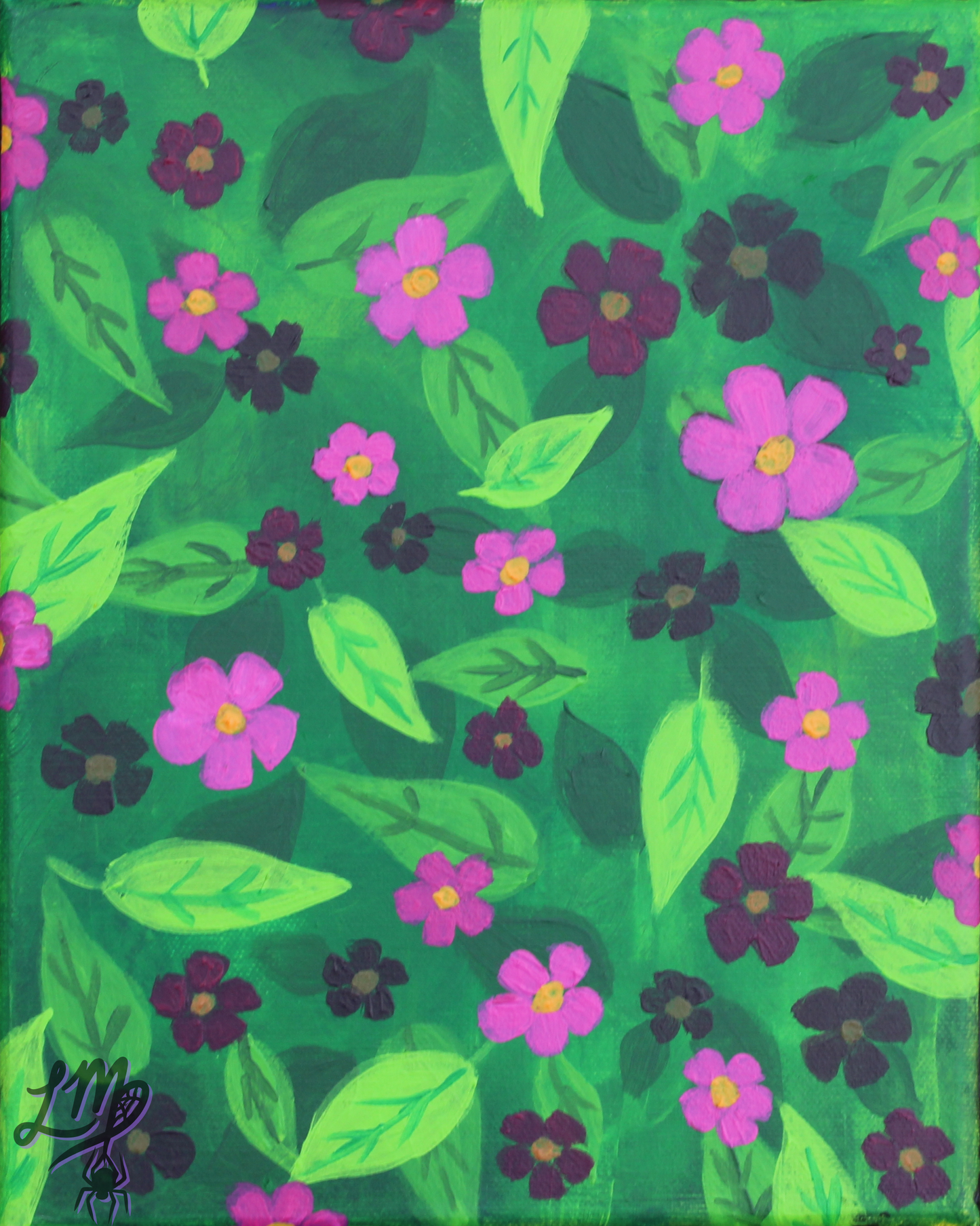 Pink Flowers - Original