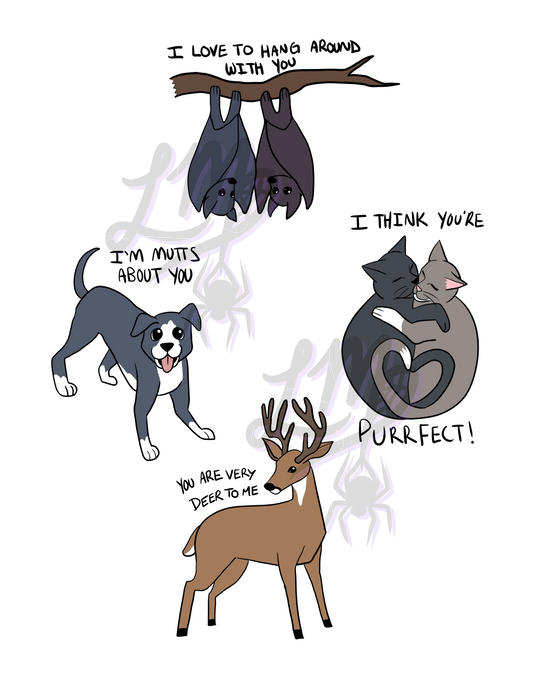 Furry Friends <3 - Sticker Sheet