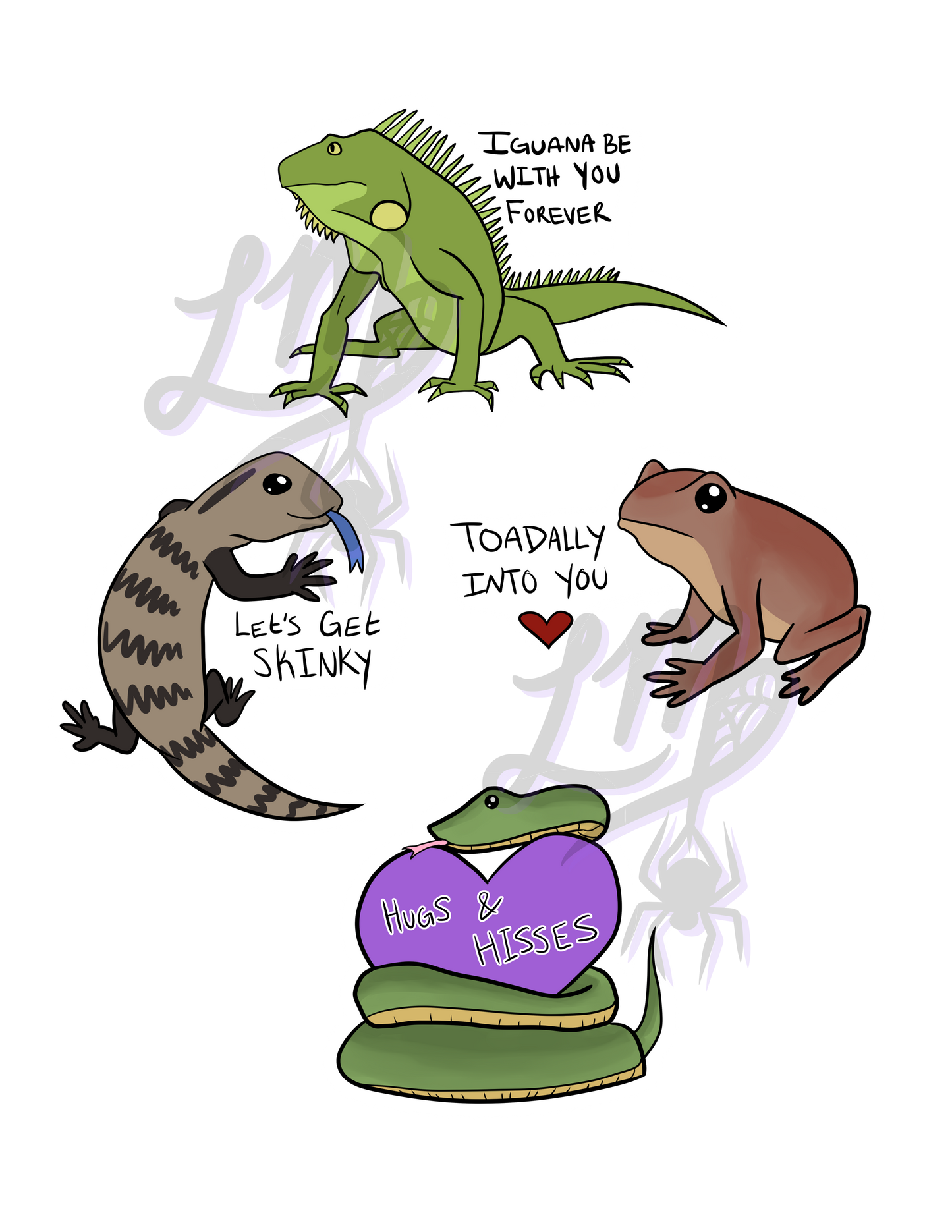 Reptiles and Amphibians <3 - Sticker Sheet