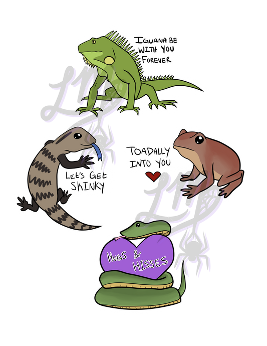 Reptiles and Amphibians <3 - Sticker Sheet