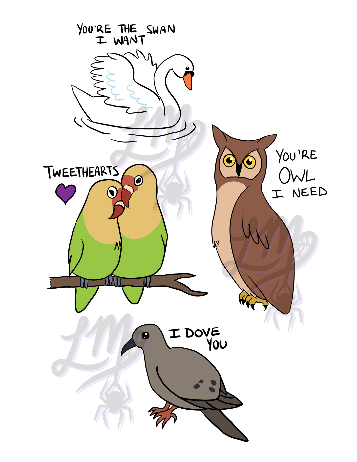 Birds <3 - Sticker Sheet