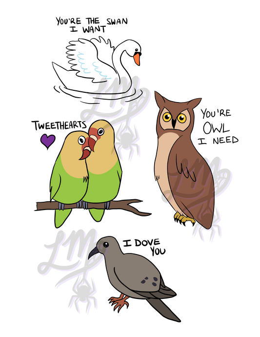 Birds <3 - Sticker Sheet